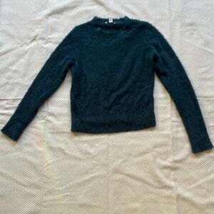 Bar III Women's Fuzzy Teal Sweater